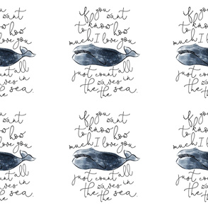 6 loveys: navy whale // if you want to know how much I love you // no lines