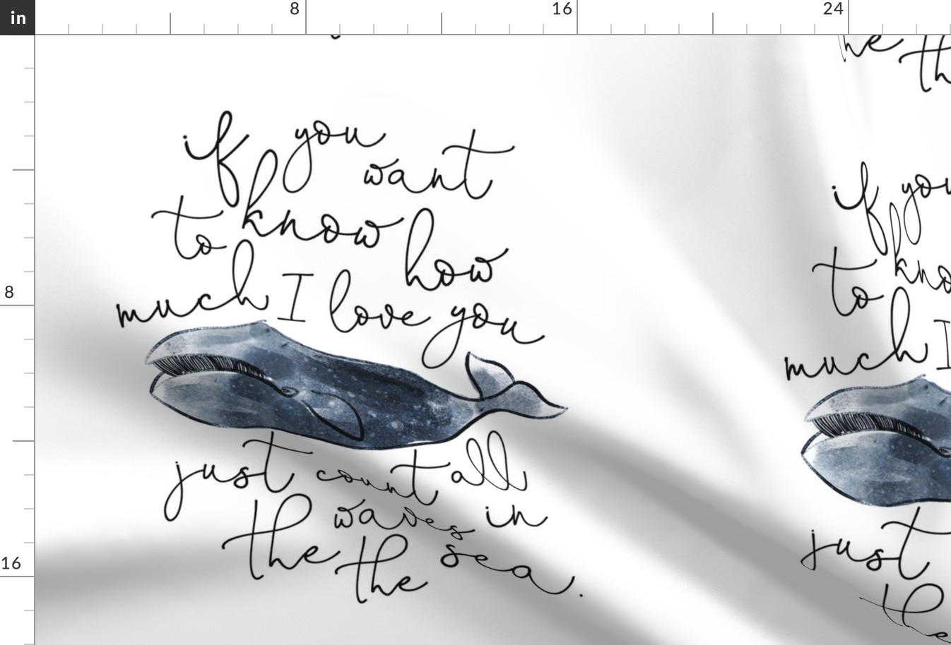 6 loveys: navy whale // if you want to know how much I love you // no lines