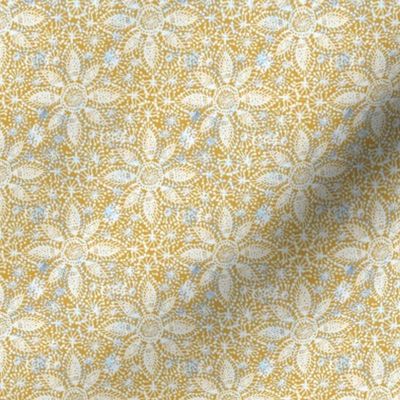 Rustic white lace (leaf yellow)