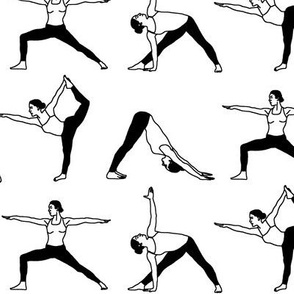 Yoga Poses in Black & White // Large