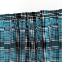 F-plaid turquoise black