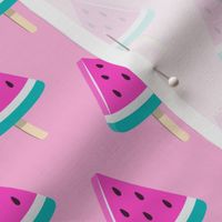 watermelon popsicles - bold on pink