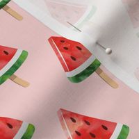 watermelon popsicles - red on pink