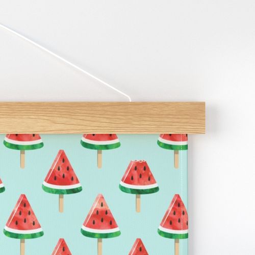 watermelon popsicles - red on green