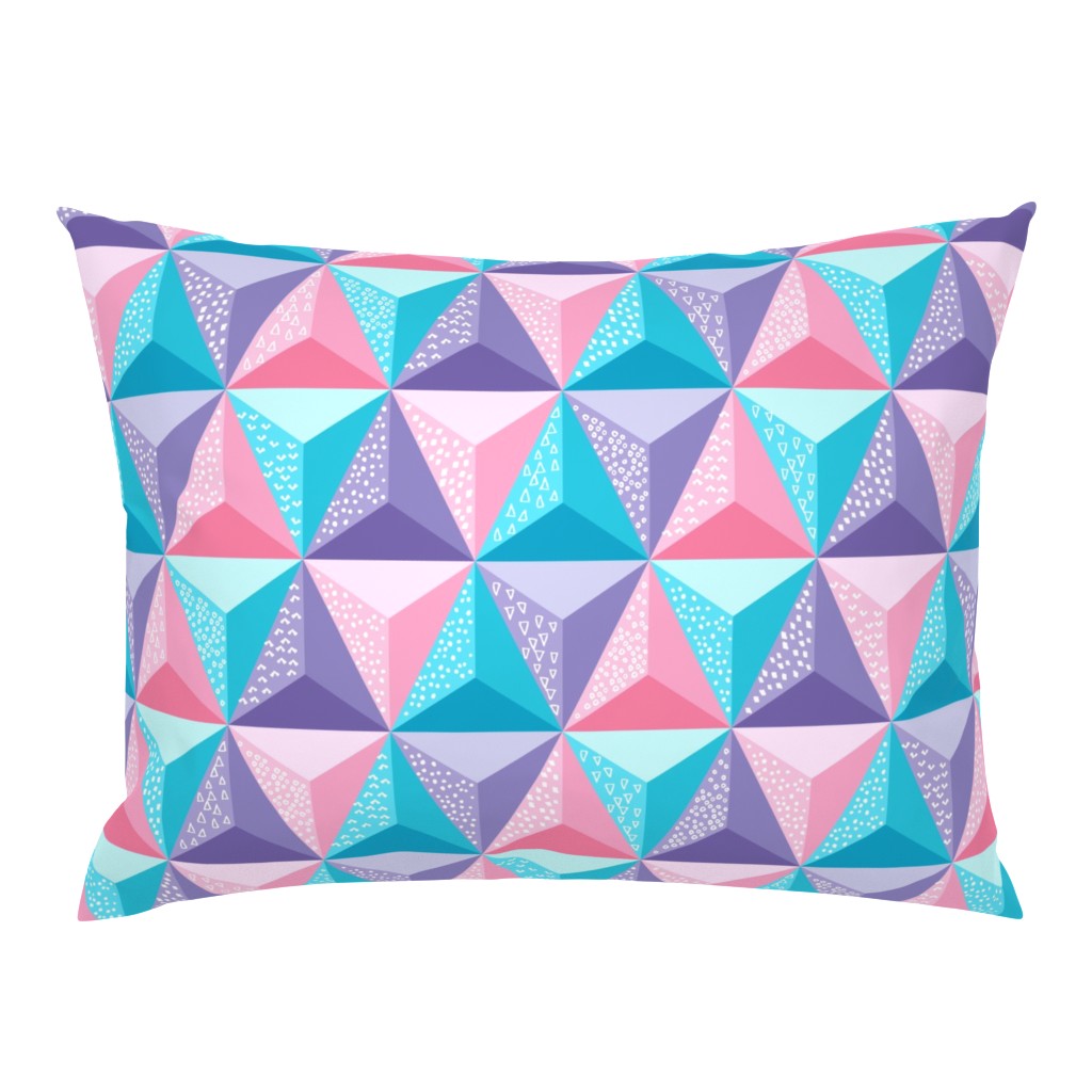 Geodesic Jumble (Pink, Lavendar and Blue)