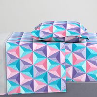 Geodesic Jumble (Pink, Lavendar and Blue)