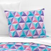 Geodesic Jumble (Pink, Lavendar and Blue)