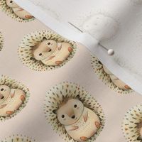 Woodland Hedgehog on Beige