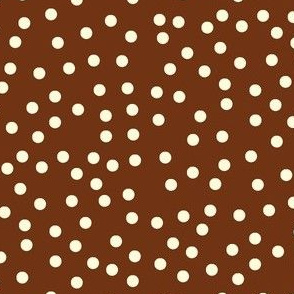 Twinkling Creamy Dots on  Chocolate Fudge - Large Scale