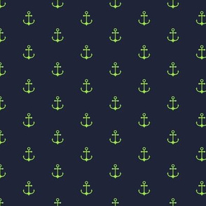 Anchor Navy - Lime