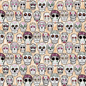 Sugar skulls orange