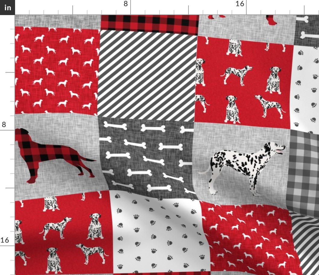 dalmatian pet quilt a collection floral cheater quilt dog breed fabric