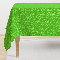 Twinkling Creamy Dots on Lime Green - Large Scale