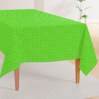 Twinkling Creamy Dots on Lime Green - Large Scale