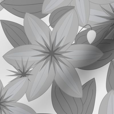 Clematis Scatter: Grays