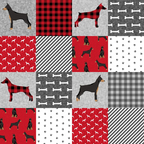 doberman pinscher pet quilt  a cheater quilt dog breed nursery collection 