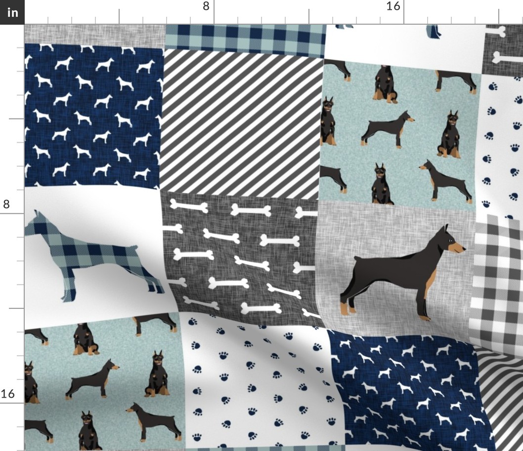 doberman pinscher pet quilt  b cheater quilt dog breed nursery collection 