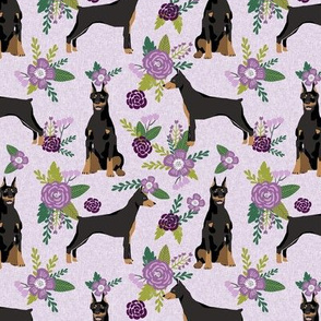 doberman pinscher pet quilt  c dog breed nursery collection floral coordinate