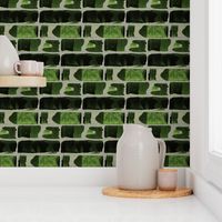 Green and white modern brick large