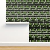 Green and white modern brick large