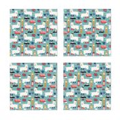 westie london travel england big ben dog breed fabric blue