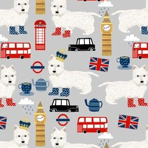 westie london travel england big ben dog breed fabric grey