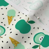 Apple summer ice cream party green