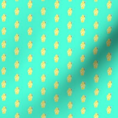 Pineapple drink print on  minty 