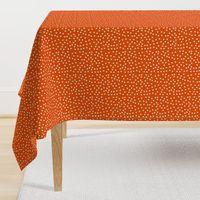 Twinkling Creamy Dots on Tangerine - Large Scale