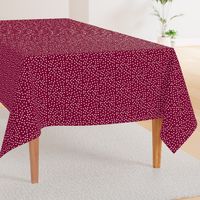 Twinkling Creamy Dots on Raspberry - Large Scale