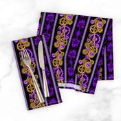 Steampunk Damask Stripes (Purple)