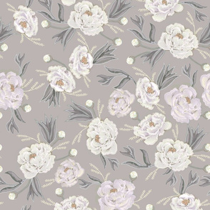 french peony - grey