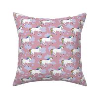 Rainbow Unicorns at Sunset / Cute toddler pattern / Hipster kids clothes