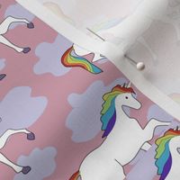Rainbow Unicorns at Sunset / Cute toddler pattern / Hipster kids clothes