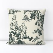 Landscapes by Shirley, Black Toile on Linen