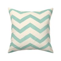 Aqua Watercolor Chevron