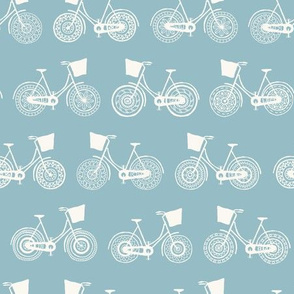 Doodle bicycle wheels - blue