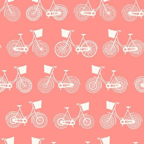 Doodle bicycle wheels - orange