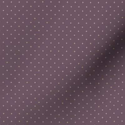 ★ VINTAGE POLKA DOTS ★ Plum, Small Scale / Collection : Swallows & Polka Dots – Rockabilly Prints