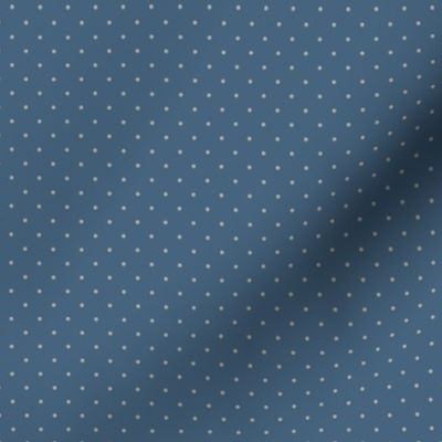 ★ VINTAGE POLKA DOTS ★ Blue, Small Scale / Collection : Swallows & Polka Dots – Rockabilly Prints