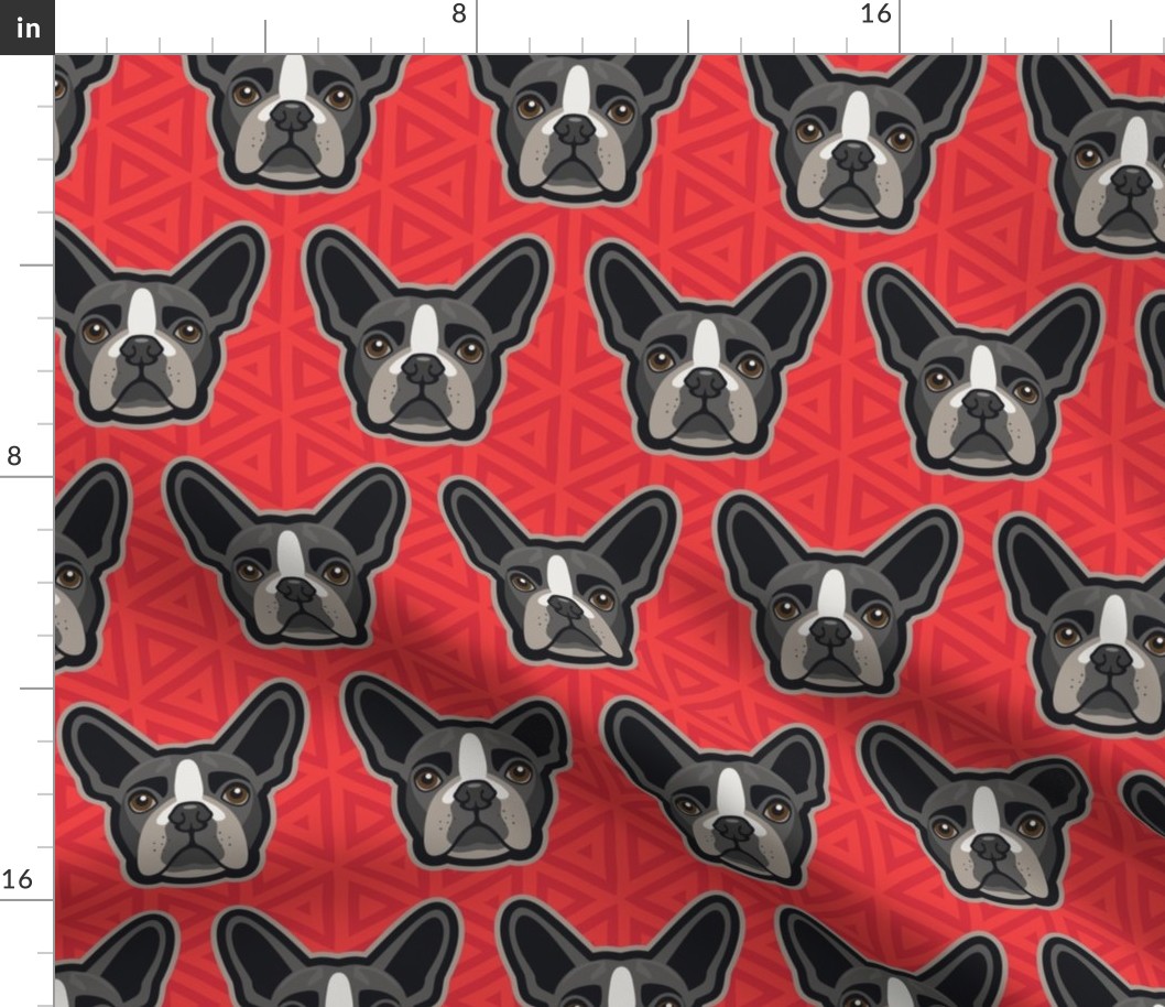 Boston Terrier Red Large