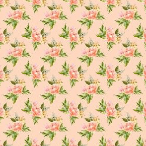 1.5" Ellie Florals - Peach