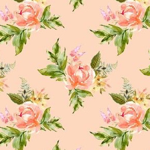 4" Ellie Florals - Peach