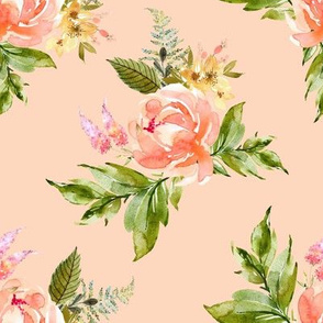 8" Ellie Florals - Peach