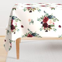 21" Rustic Boho Florals - White