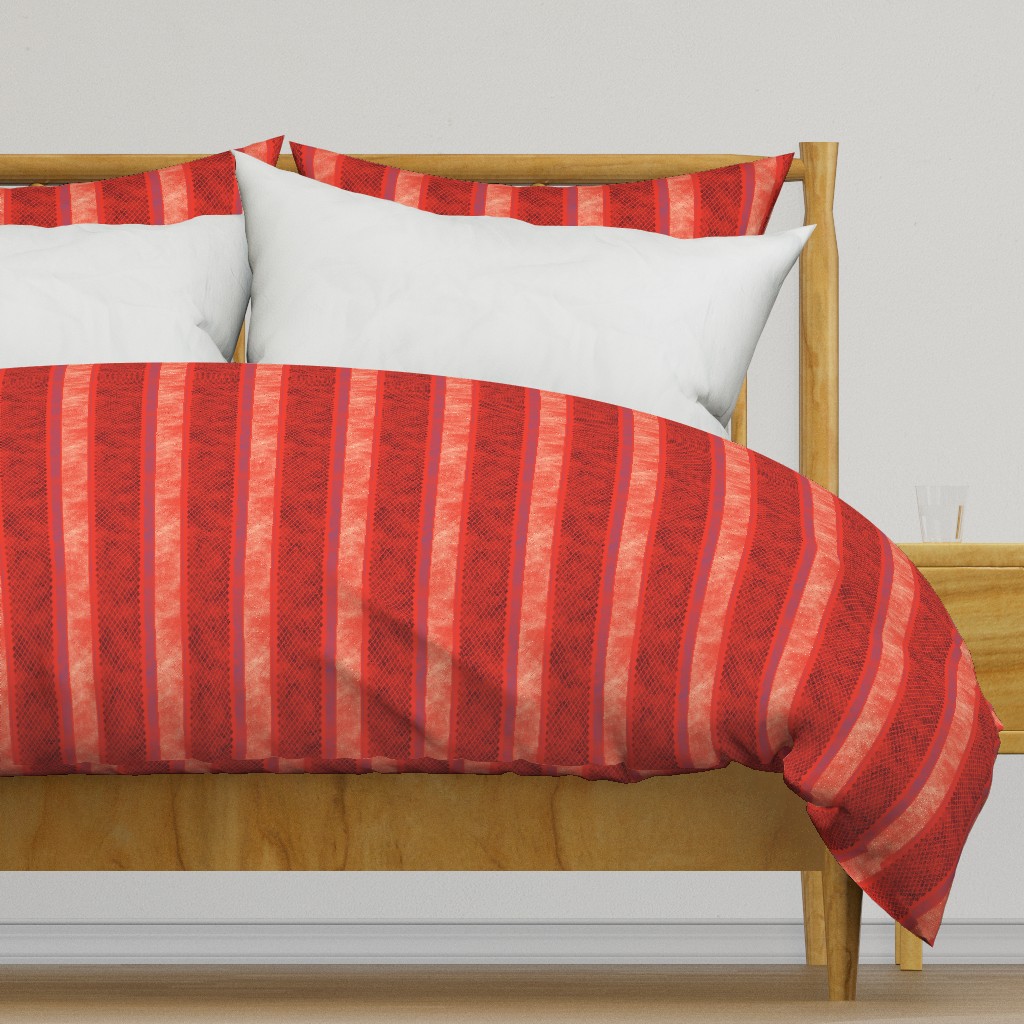 Vintage Matchbox Stripe - Red