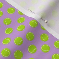 (extra small scale) tennis balls on purple