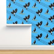 Magpies: learn to fly + food call (limited palette) by Su_G_©SuSchaefer