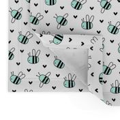 bumblebees mint on white