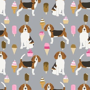 beagle ice cream dog breed fabric summer dessert food grey